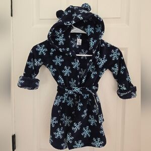 GAP Kids Snowflake Robe - Navy and Light Blue